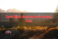 Kata Bijak tentang Arti Sebuah Doa