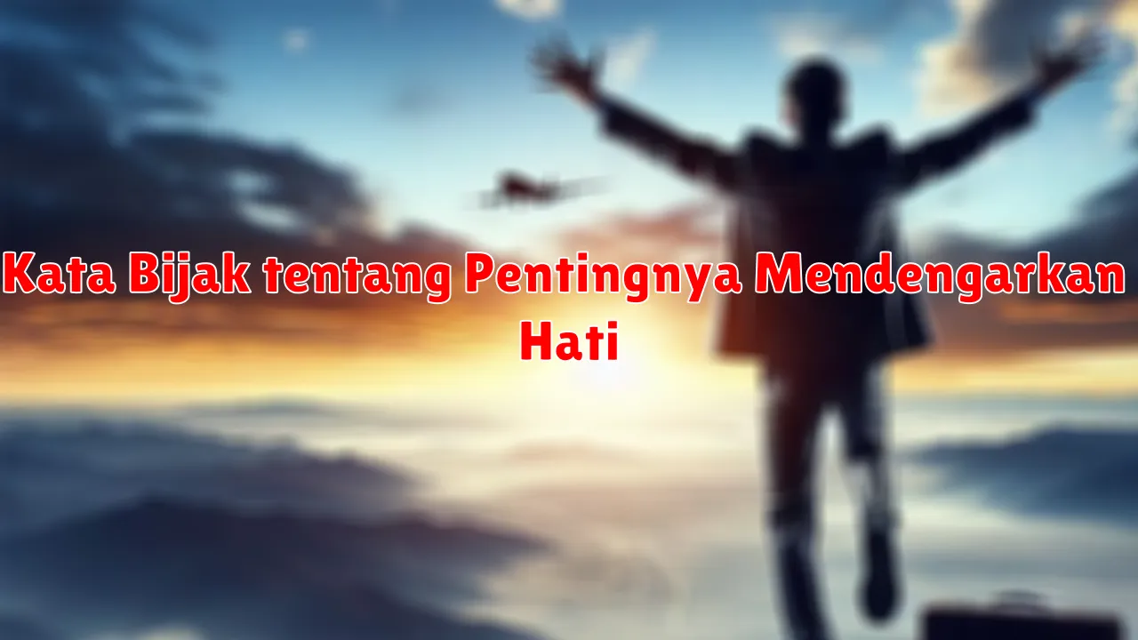 Kata Bijak tentang Pentingnya Mendengarkan Hati